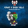Kaws x Bape Baby Milo 2in1 nanoblock series black