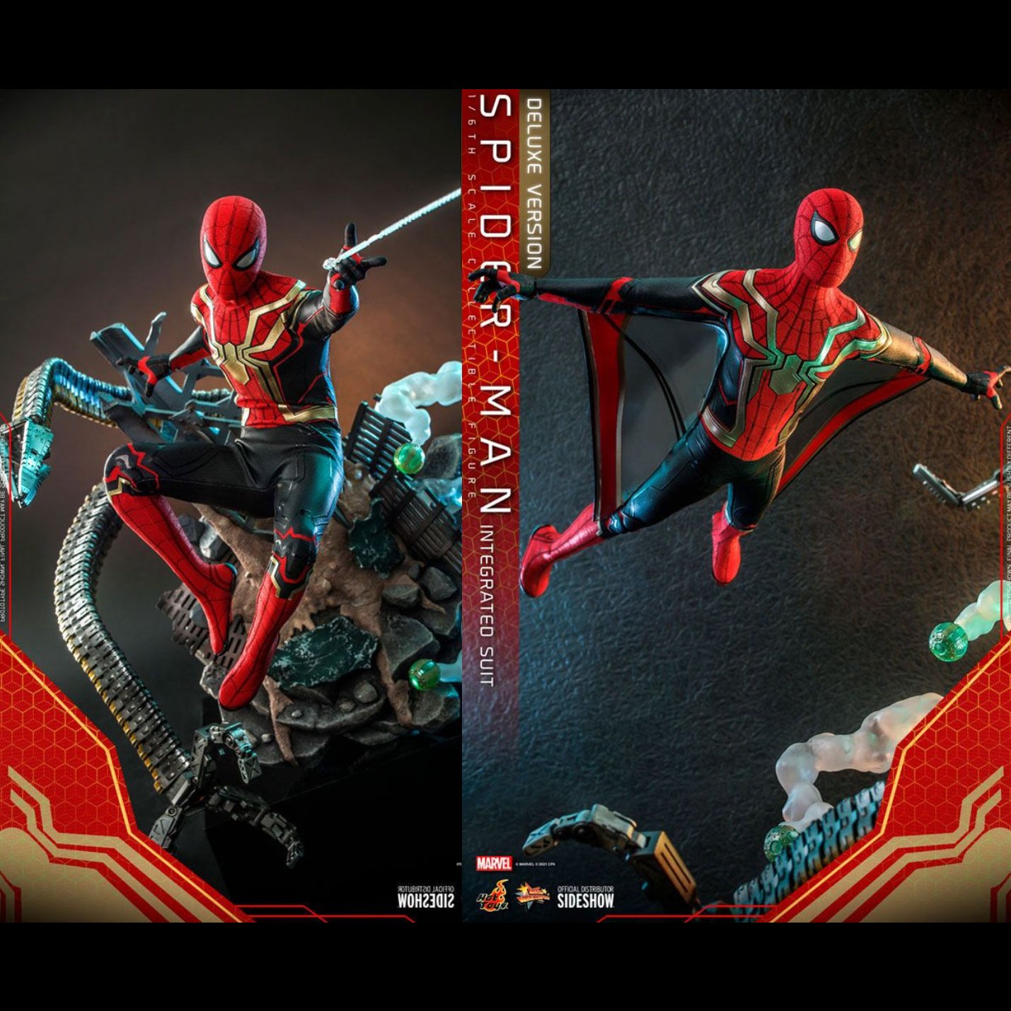 Hot Toys Spider-Man No Way Home Integrated Suit Deluxe Ver 1/6 Figure In  Stock